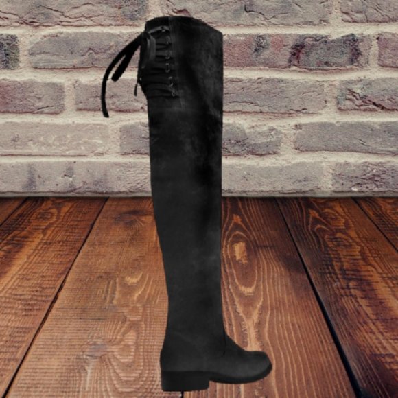 Malya Lace Up Over the Knee Boots - Picture 3 of 6